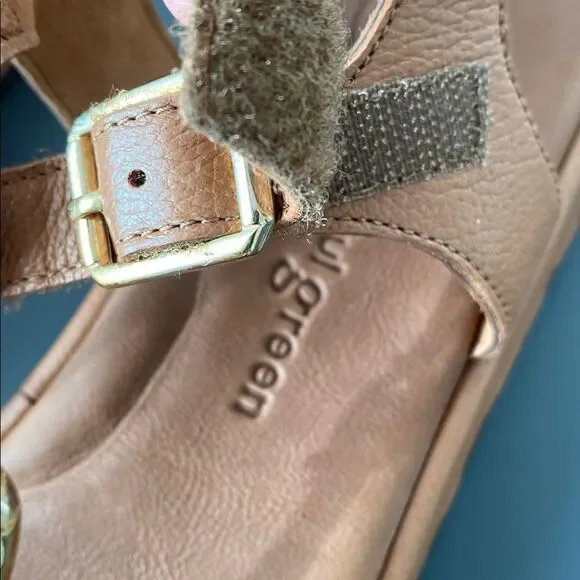 Paul Green Taos Platform Sandal Cognac Leather Gold Accents Sz 8 (US9) Vacation - Picture 7 of 14